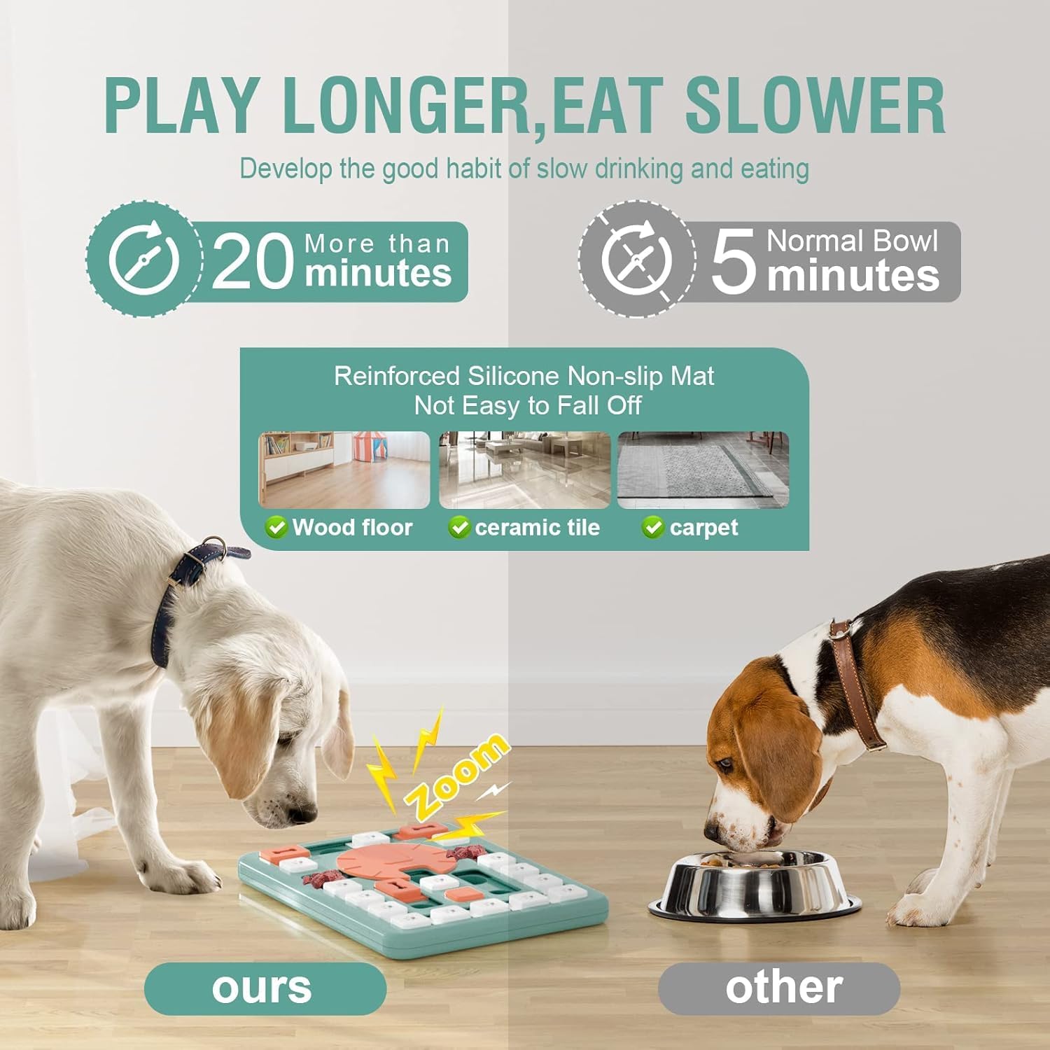 Dog Puzzle Toys, Treat Dispensing Dog Enrichment Toys for IQ Training and Brain Stimulation, Interactive Mentally Stimulating Toys as Gifts for Puppies, Cats, Dogs (L-Level 4)