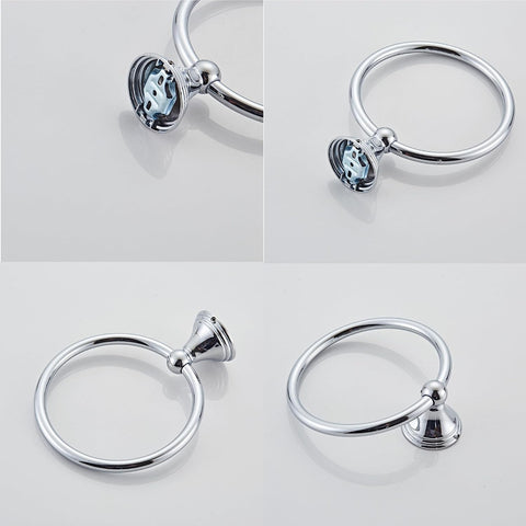 Towel Ring for Bathroom, Chrome Hand Towel Holder 2 Pack, Bathroom Accessories and Towel Racks for Bathroom Wall Mount