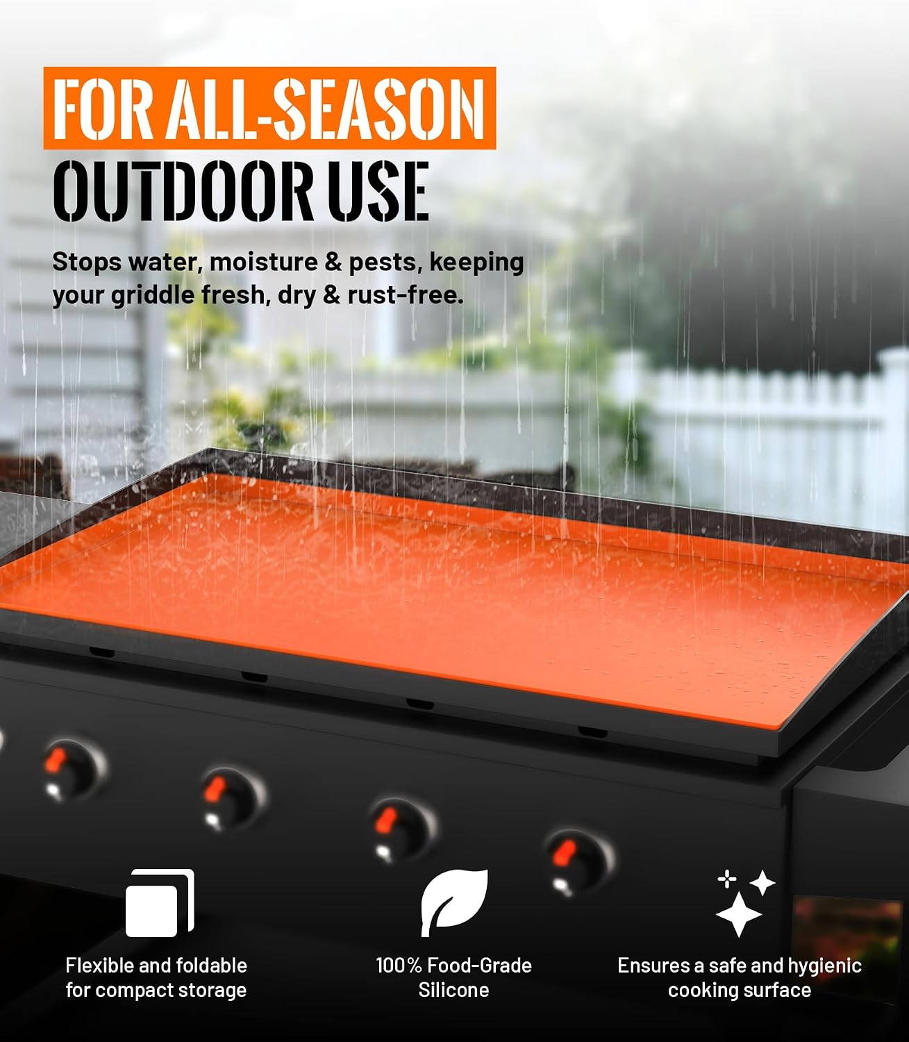 36 Inch Silicone Griddle Mat for Blackstone, Heavy-Duty Cover