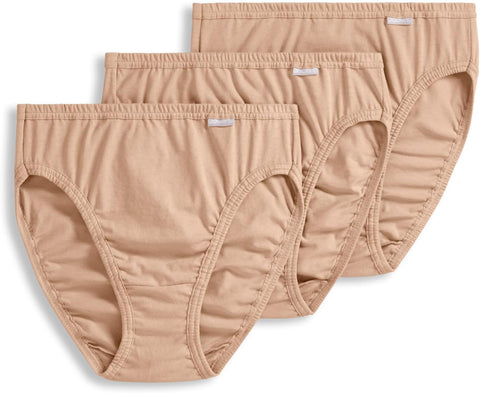 Jockey Women's Underwear Plus Size 100% Cotton Elance French Cut - 3 Pack