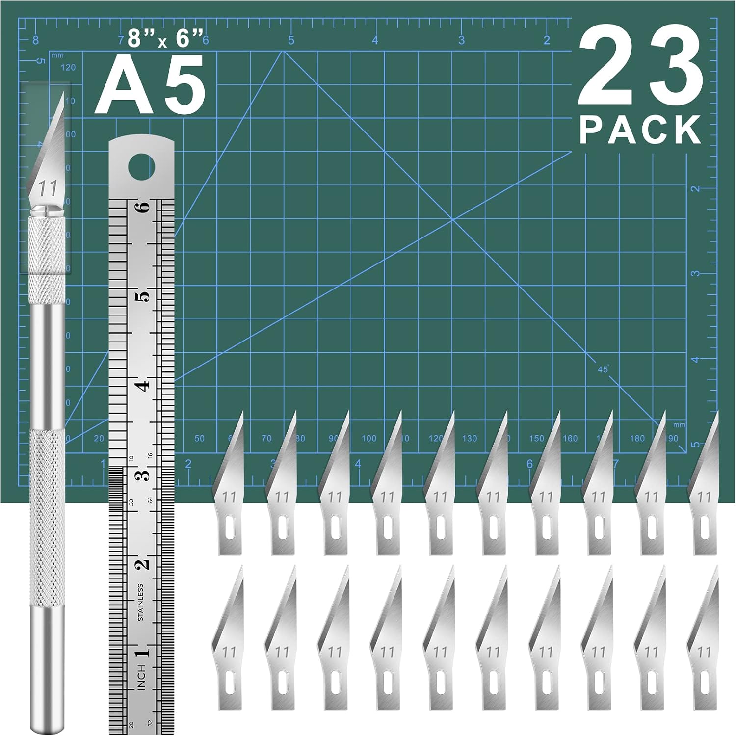 DIYSELF 23 Pack Exacto Knife Set, Hobby Knife Kit for Art, Scrapbooking