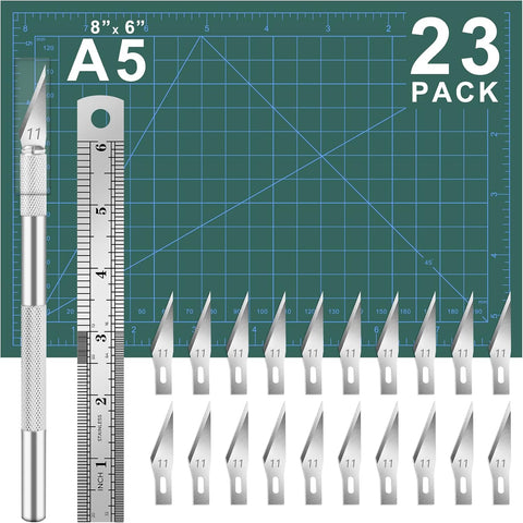 DIYSELF 23 Pack Exacto Knife Set, Hobby Knife Kit for Art, Scrapbooking