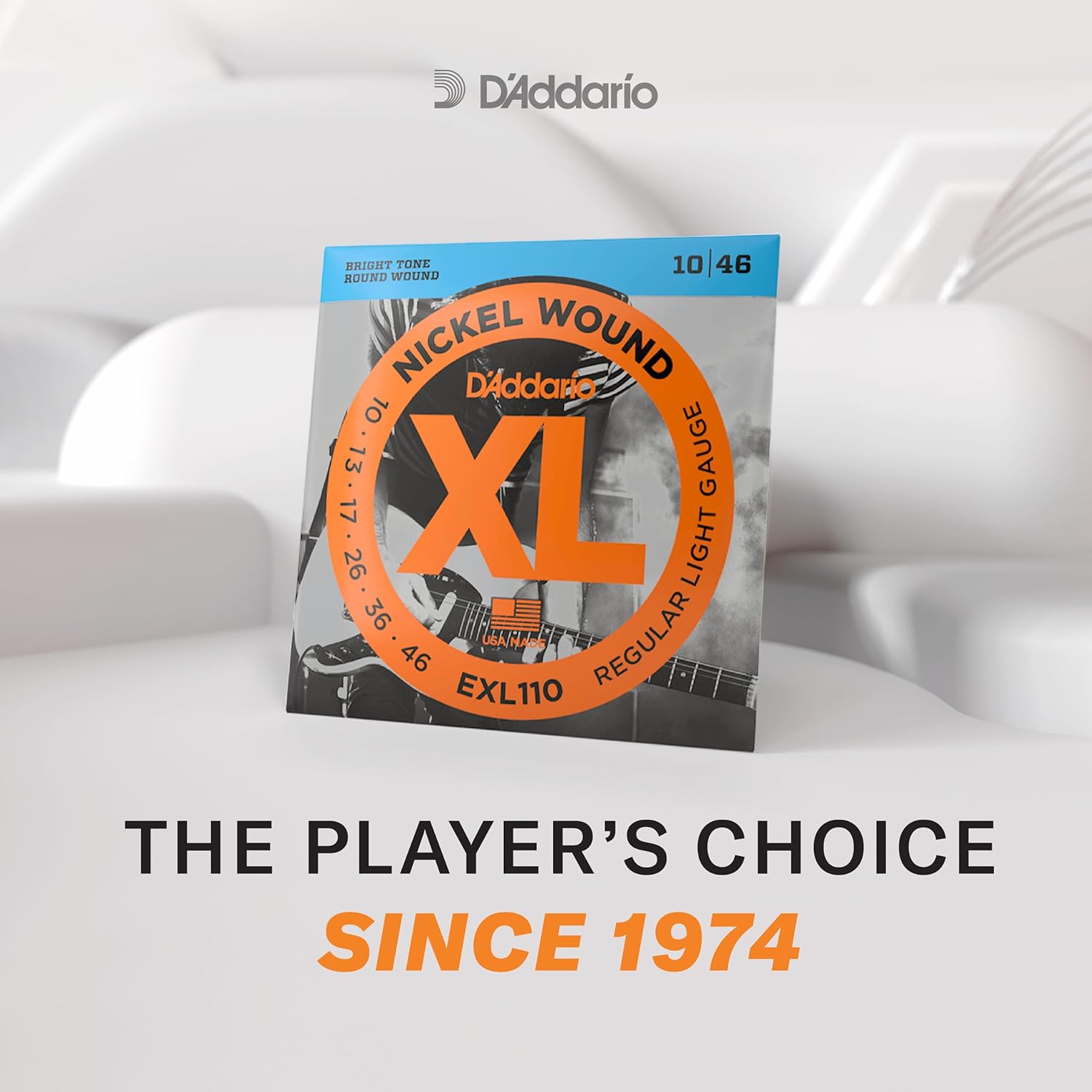 D'Addario XL Nickel EXL130+ Electric Guitar Strings, 8.5-39