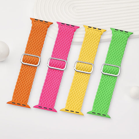 Braided Stretchy Solo Loop Compatible for Apple Watch Band 38mm 40mm 41mm 42mm 44mm 45mm 46mm 49mm for Women Men, Nylon Elastic Straps Wristbands for iWatch Series 10 9 8 7 6 SE 5 4 3 2 Ultra Ultra 2