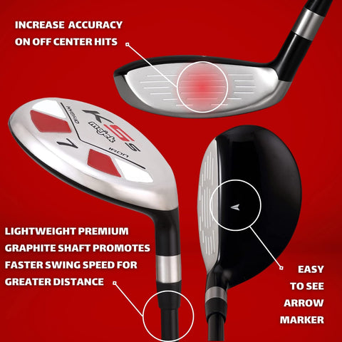 Majek Golf Mens All Hybrid #7 Senior Flex Right Handed New Utility A Flex Graphite Golf Club
