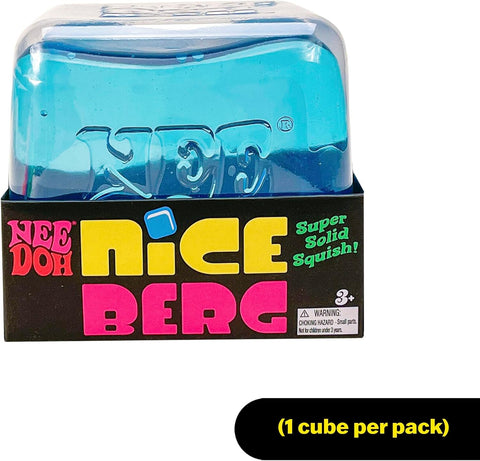 Schylling NeeDoh Nice Berg - Giant NeeDoh Nice Cube - Sensory Squeeze Toy with a Super Solid Squish (Pack of 1)