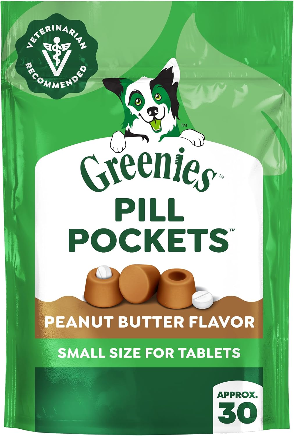 Greenies Pill Pockets Small Size Dog Treats, Peanut Butter, 3.2 oz
