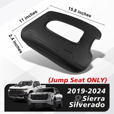 Muslogy Armrest Cover for Silverado/Sierra 2019-2026, Regular Thick, Bench