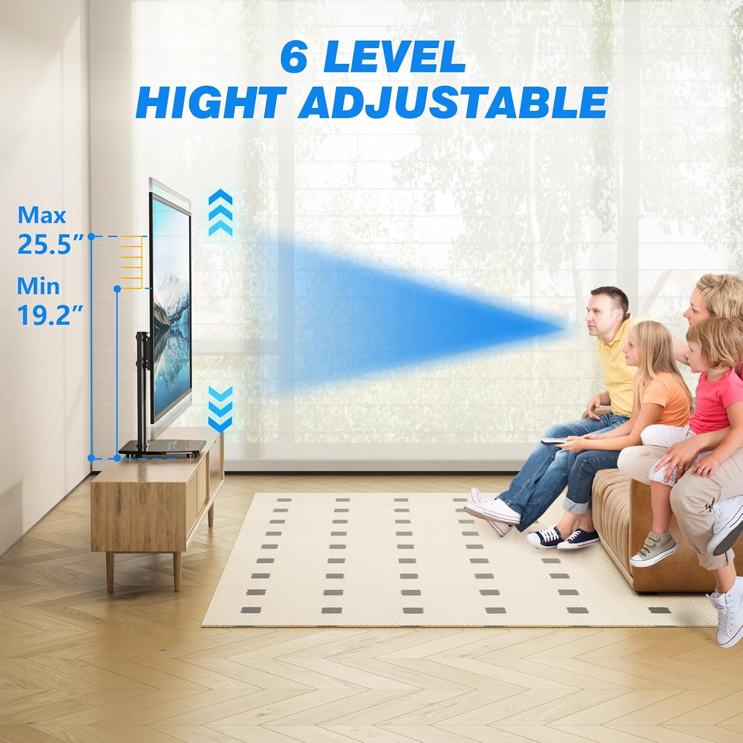 Rfiver Universal Swivel TV Stand for 27-50 55 60 Inch TVs