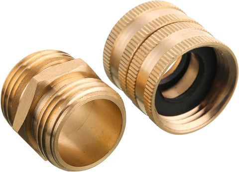M MINGLE Garden Hose Adapter 3/4”, Male to Male, Female to Female, 4-Pack