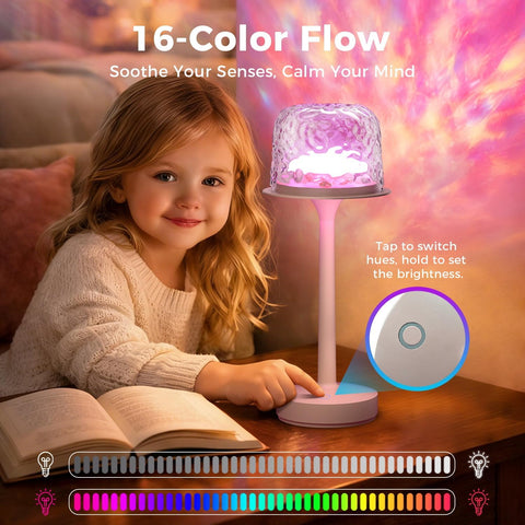 Waterproof Shower Lamp Rechargeable LED Ocean Projector Outdoor Table Lamps