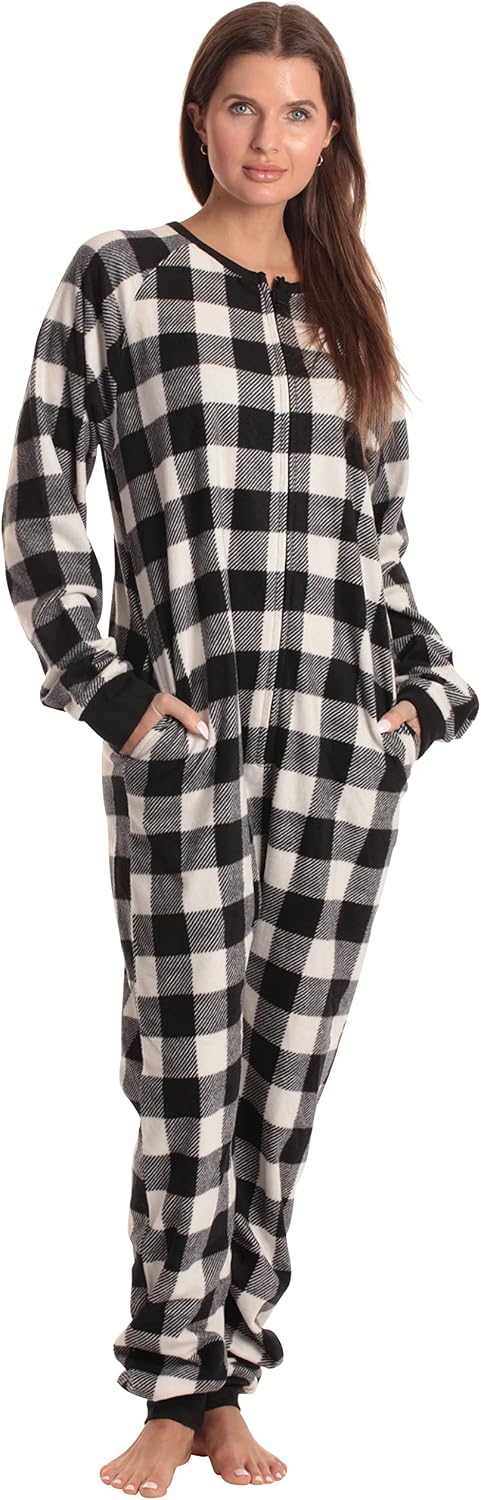 Just Love Printed Flannel Adult Onesie/Pajamas