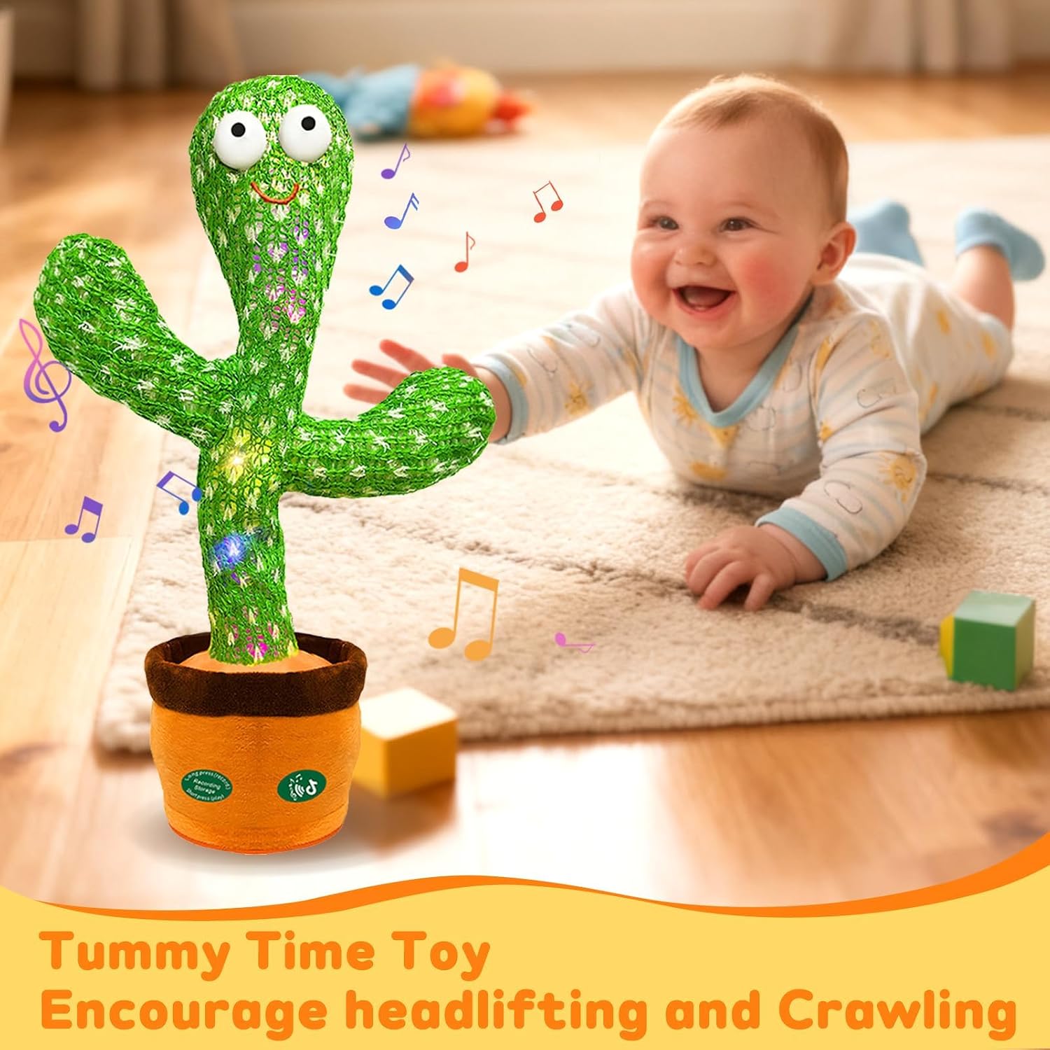 Hunfur Interactive Dancing Talking Cactus Toy, Repeat What You Say