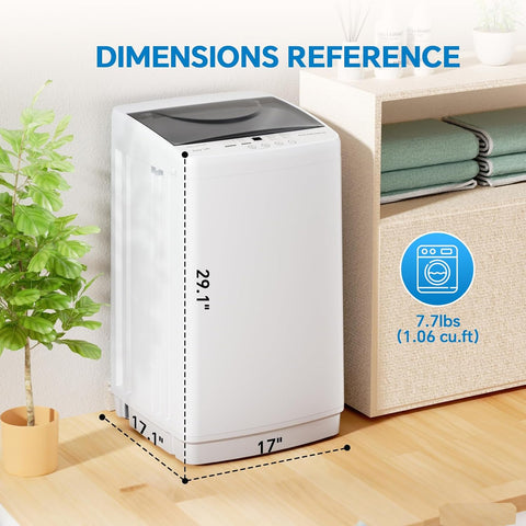 OLIXIS 1.06 Cu.Ft. Portable Washing Machine, Full-Automatic Laundry Washer