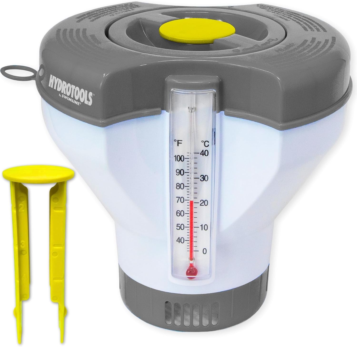 SWIMLINE | Floating Pool Chlorine Tablet Dispenser | Smart-Refill | Tongs
