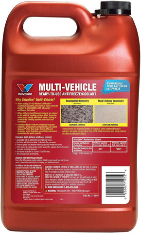 Valvoline Multi-Vehicle 50/50 Ready-to-Use Antifreeze Coolant 1 Gallon