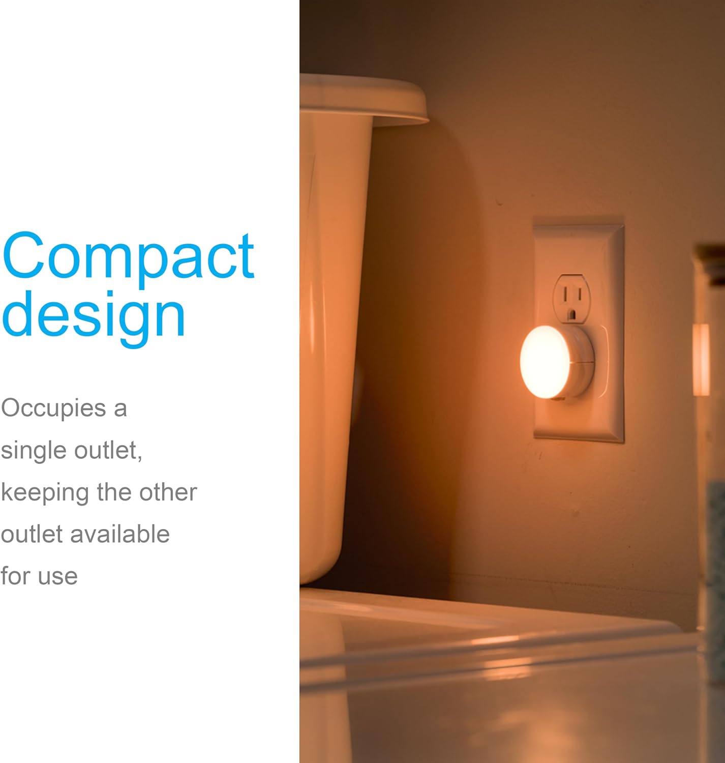 GE SleepLite Night Lights Plug into Wall, 4-Pack, Warm Amber