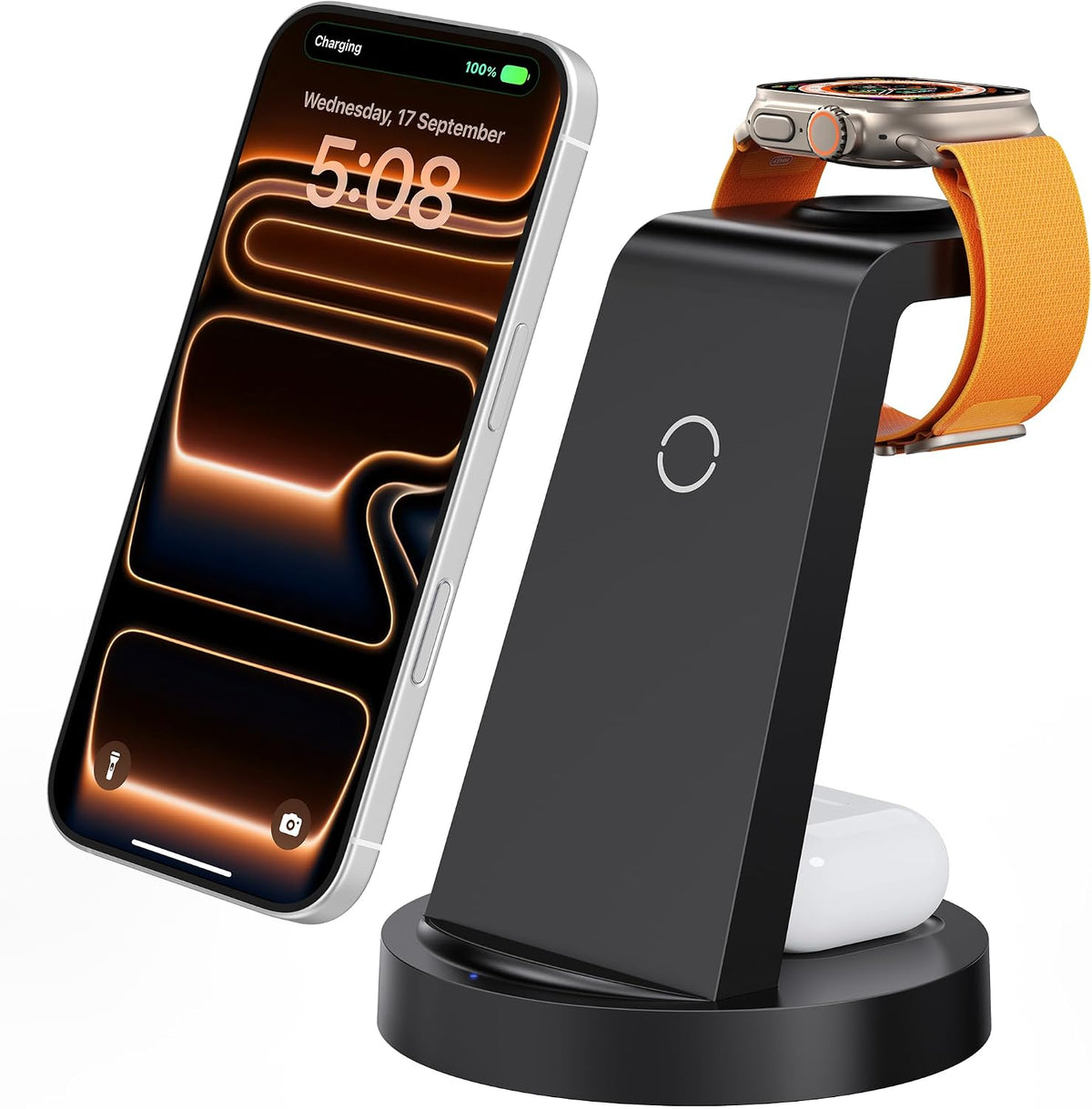 Anlmz 3 in 1 Charging Station - Wireless Charger for Apple Multiple Devices
