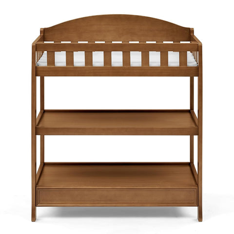 Delta Children Infant Changing Table with Pad, Chestnut