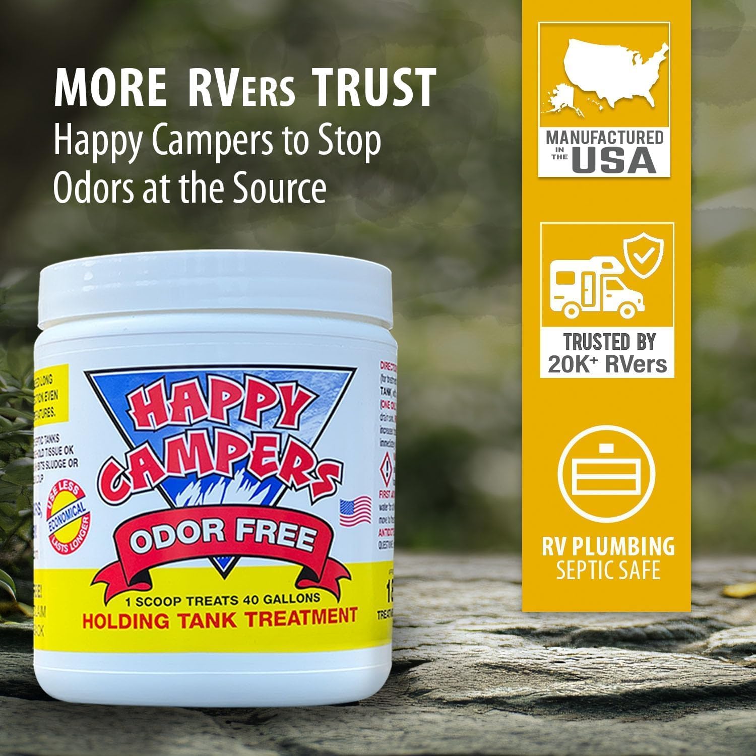 Happy Campers RV Toilet & Holding Tank Treatment – 18 Treatments