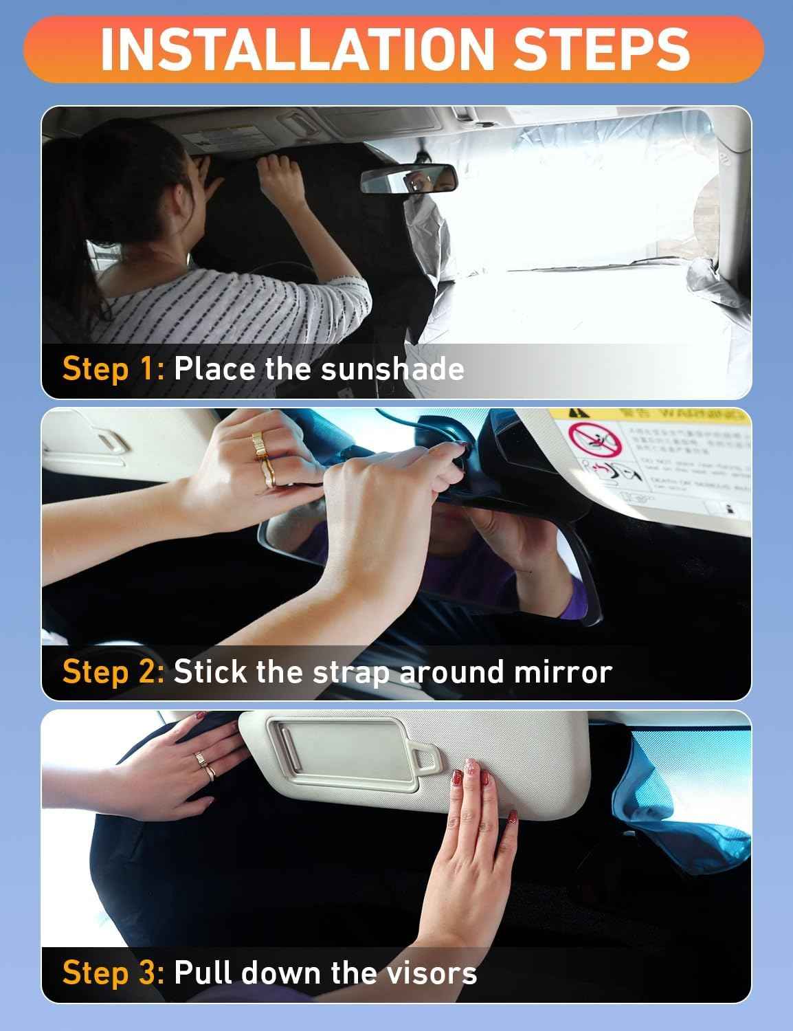 EcoNour Windshield Sunshade Compatible for Nissan Murano 2025 2026 (SV