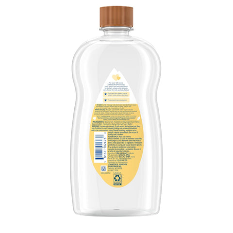 Johnson's Baby Oil with Shea & Cocoa Butter, 20 fl. oz, 6 Pack