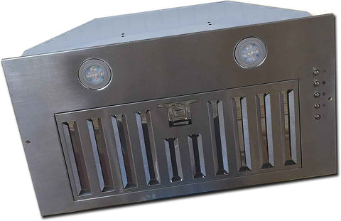 Castlewood Shaker Style Range Hood Front (H 30" | W 30" | D 7-1/4") with Ventilator/Liner - Maple (500 CFM Ventilator/T-Liner)