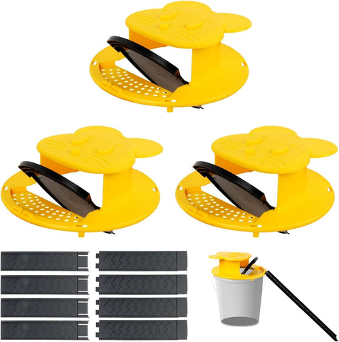 3pc Bucket Mouse Trap - Mouse Traps Indoor for Home