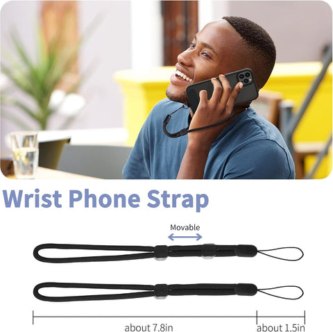 CACOE Cell Phone Lanyard, Black, 2 Pcs