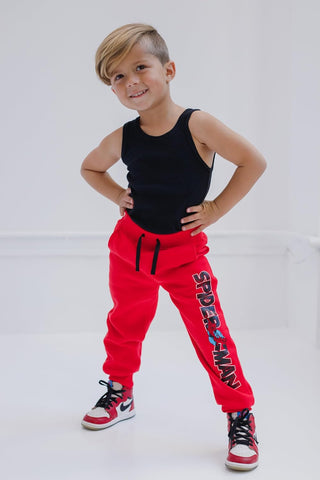 Marvel Boys' 3-Pack Fleece Jogger Pants Toddler to Big Kid
