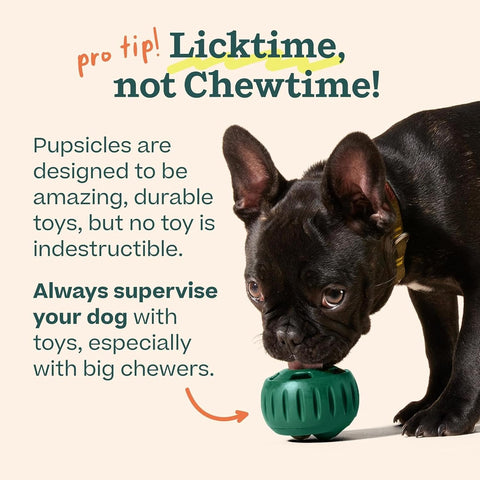 WOOF Pupsicle Interactive Dog Ball Toy for Dogs 25-75 lbs - Green