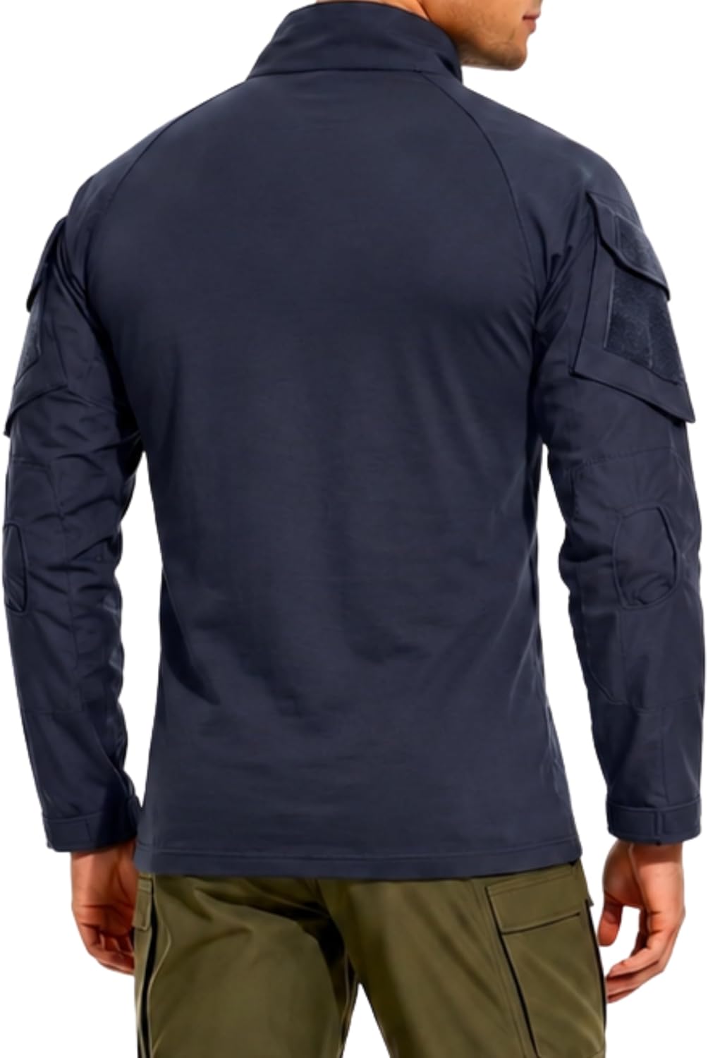 TACVASEN Men's Tactical Long Sleeve Combat Shirt 1/4 Zip Airsoft Hiking