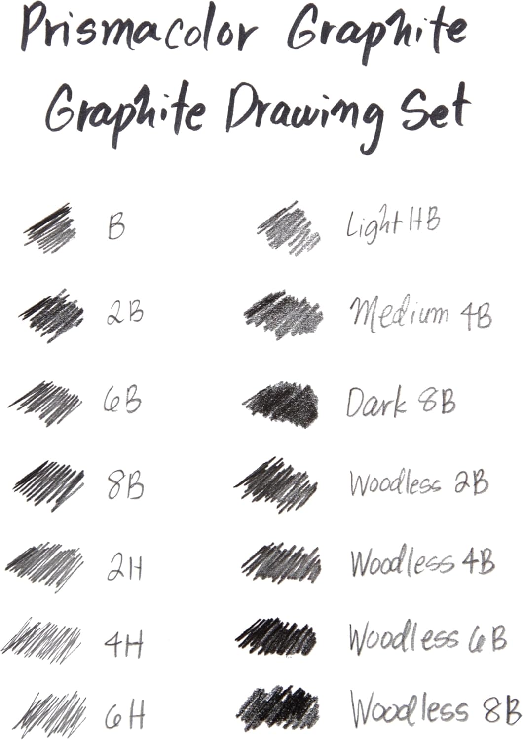 Prismacolor Premier Graphite Drawing Pencils With Erasers & Sharpeners, Adult Coloring, 18-Piece Set