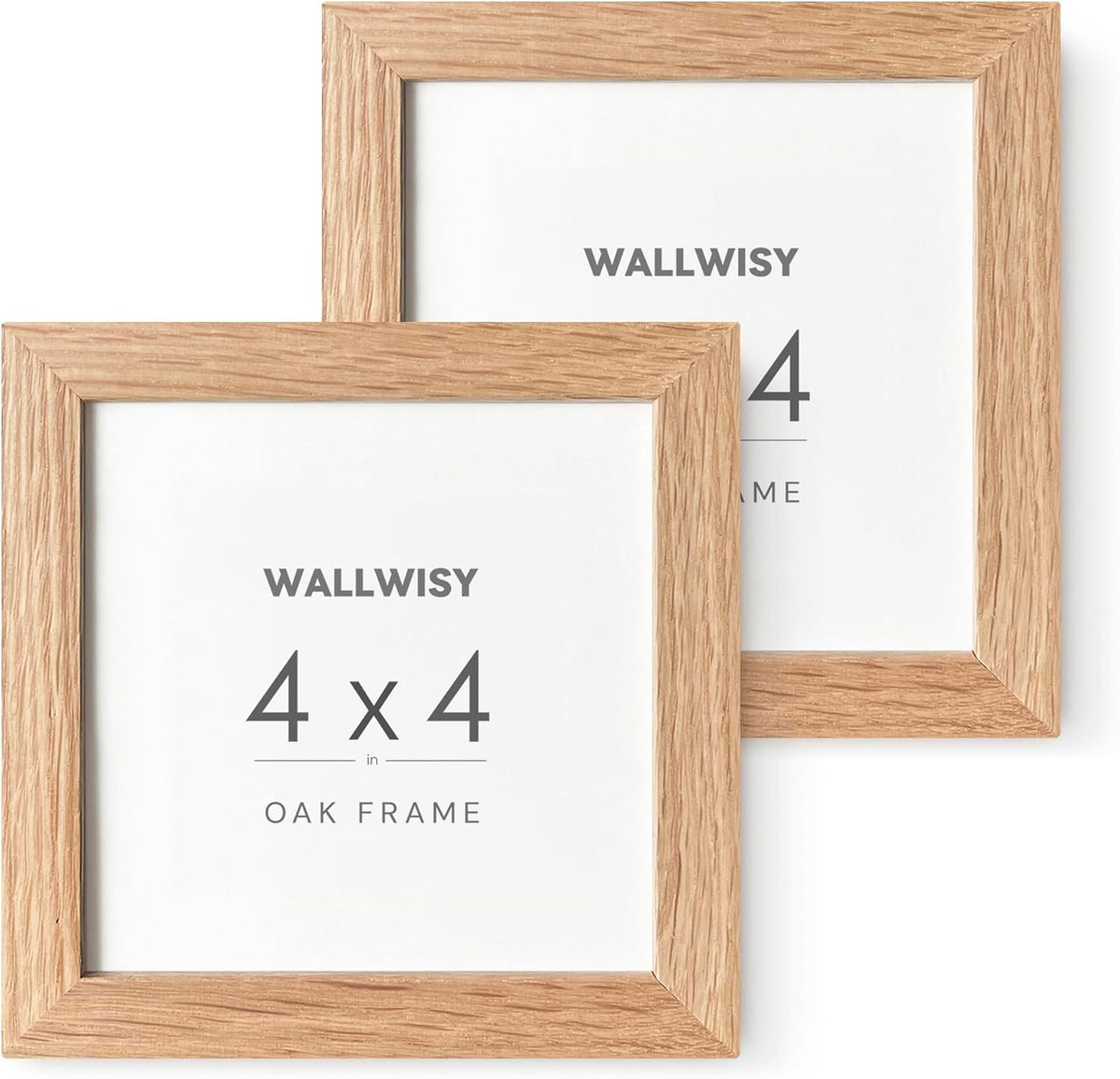 4x4 Picture Frame, Solid Oak Wood 4x4 Photo Frames