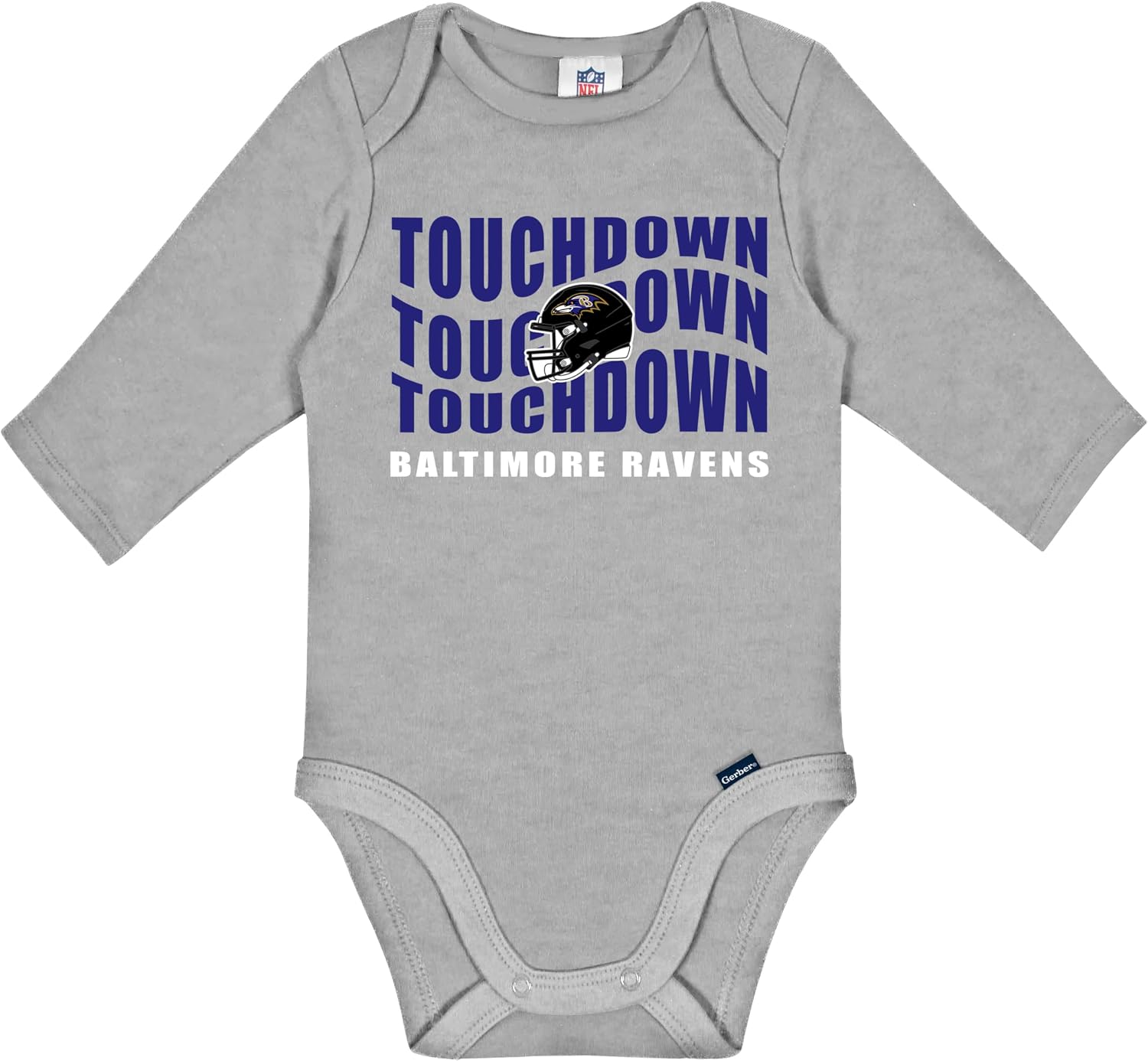 Gerber NFL Baby 2-Pack Long Sleeve Onesie Bodysuit