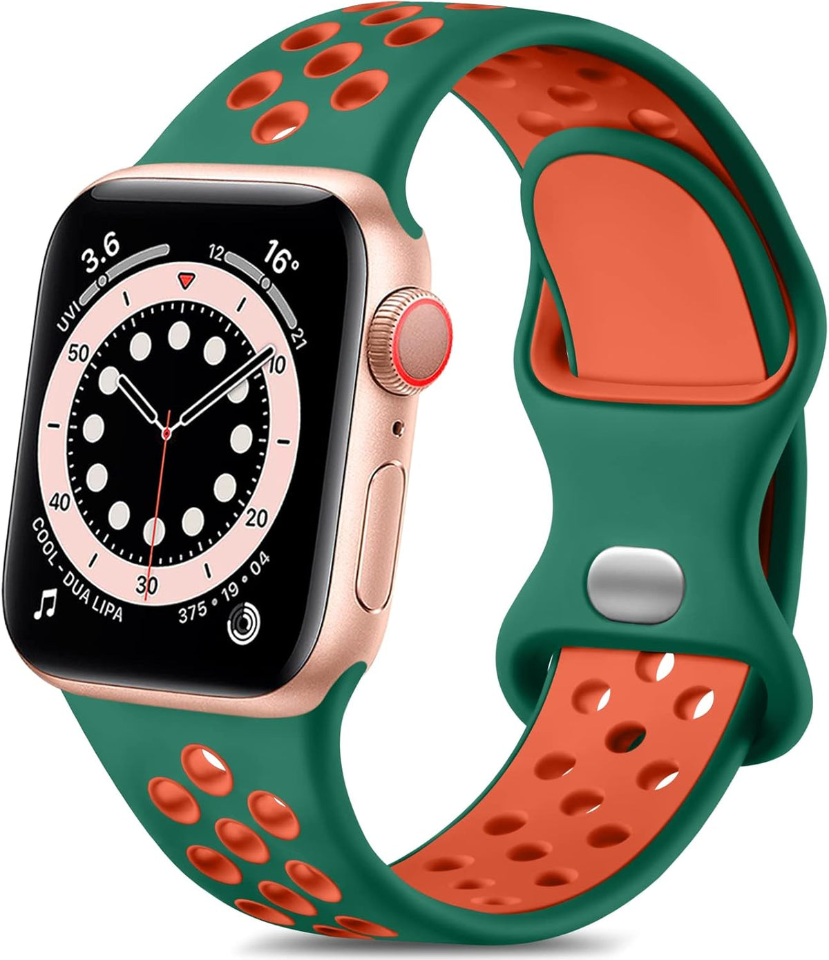 Lerobo Silicone Sport Band for Apple Watch Bands 45/44/42/46/49mm Men Women