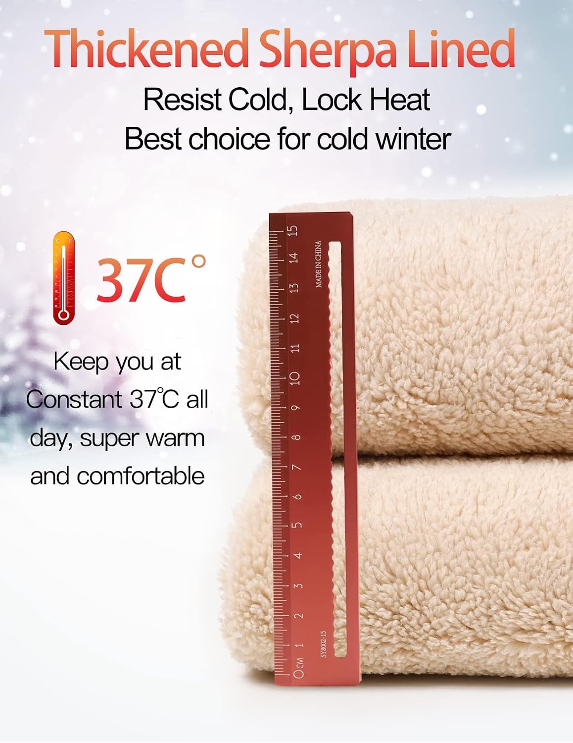 Flygo Mens Fleece Lined Sherpa Sweatpants Winter Warm Active Jogger Pants
