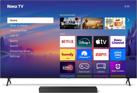 Roku Smart TV – 85-Inch Select Series, 4K HDR TV – RokuTV with Enhanced Voice Remote – Flat Screen LED Television with Wi-Fi TV Wireless Soundbar, Soundbar Exclusively for RokuTV