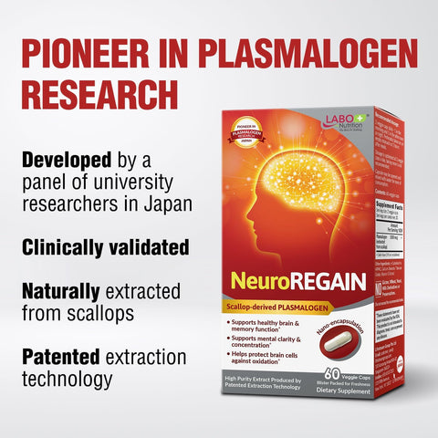 LABO Nutrition NeuroREGAIN Scallop Plasmalogen - Brain & Memory Support