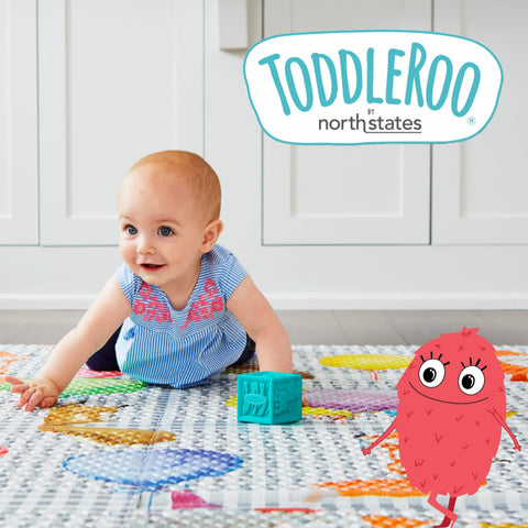 Toddleroo Superyard 2-Panel Extension: Add 65" to Baby Playpens; Aqua