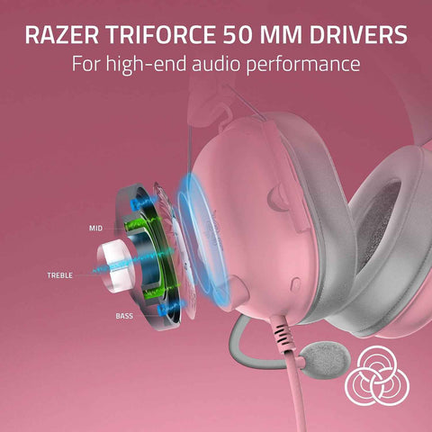 Razer BlackShark V2 X Wired Xbox Gaming Headset, Pink