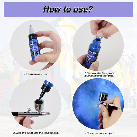 HOMY ARTY Airbrush Paint - 36 Colors with 4 Thinner