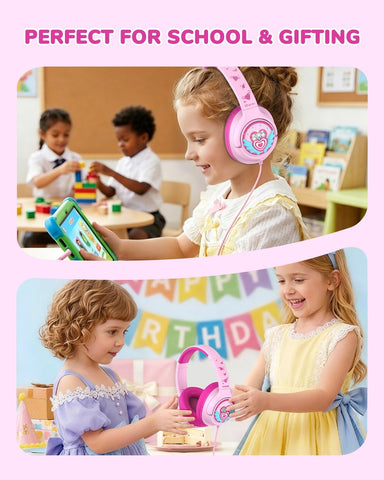iClever C371 Kids Headphones with Cord for School Boys Girls Travel Gift