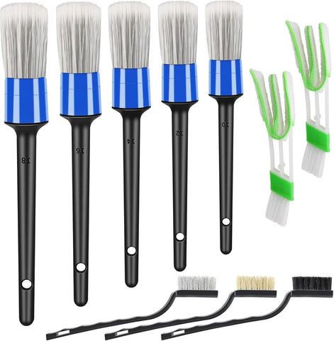 HMPLL 10pcs Car Detailing Kit, Premium Detailing Brush Set