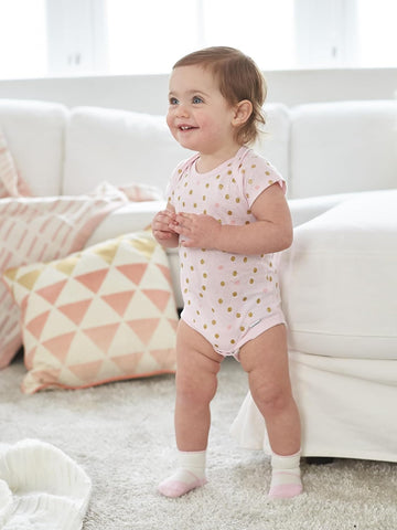 Gerber Baby Girls 5-Pack Short Sleeve Variety Onesies Bodysuits