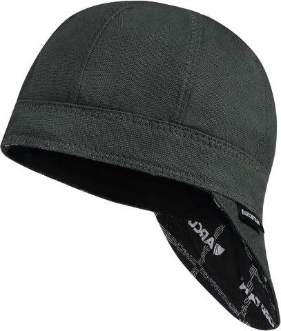 ARCCAPTAIN Reversible Welding Cap, 8-Panel FR Welders Cap, Army, 7 5/8