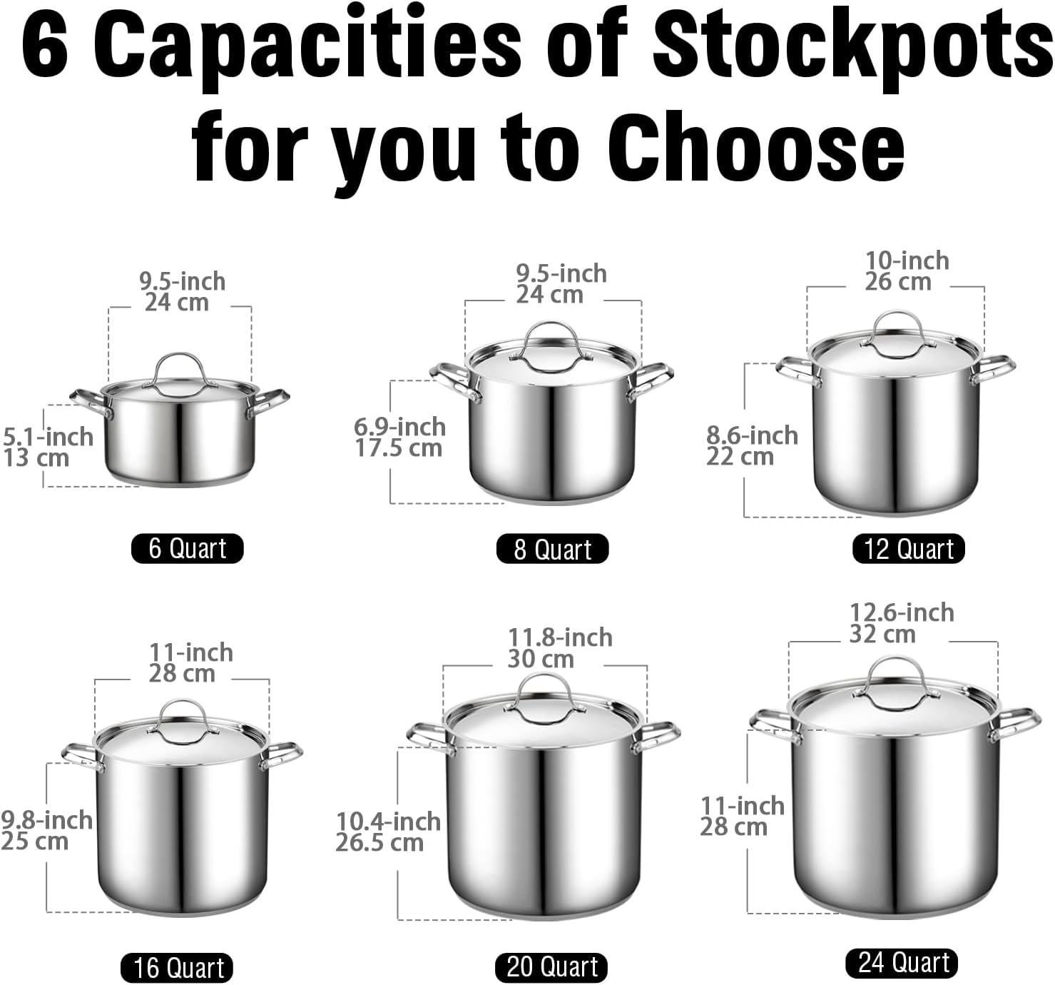 Cooks Standard 16 Quart Extra Large Soup Pot - Induction Cookware