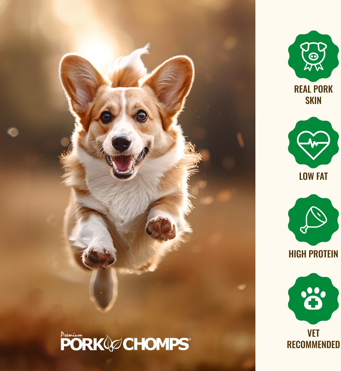 Pork Chomps Dog Chews, 5 in Munchy Sticks, Assorted Flavors, 50 Count