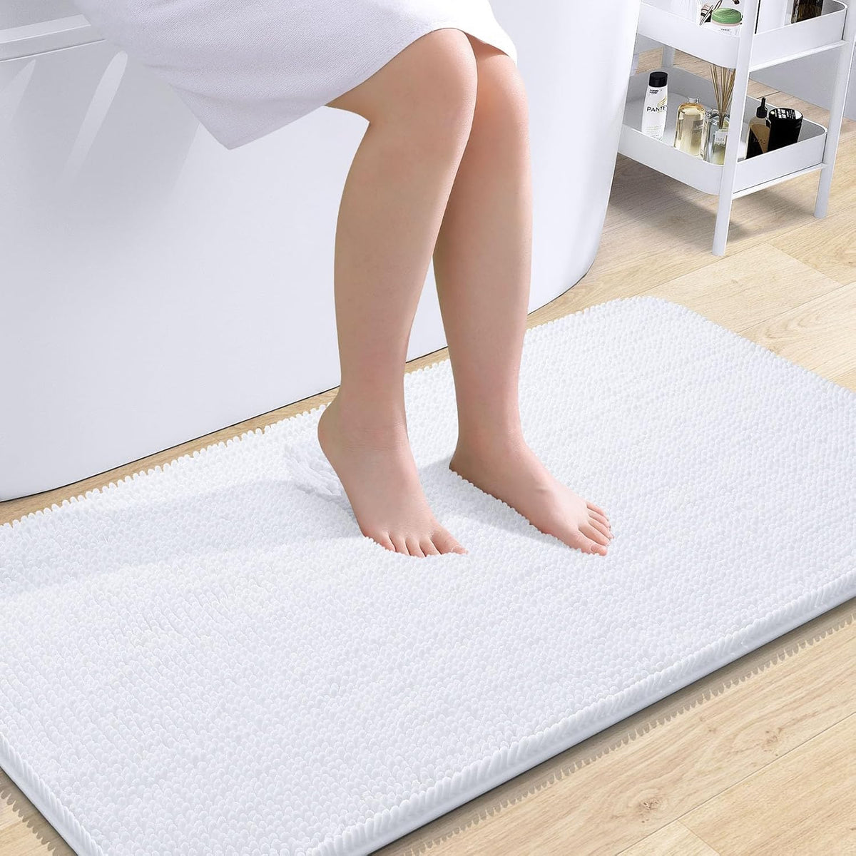 OLANLY Bathroom Runner Rugs 44x24, Extra Soft Absorbent Chenille Bath Rugs