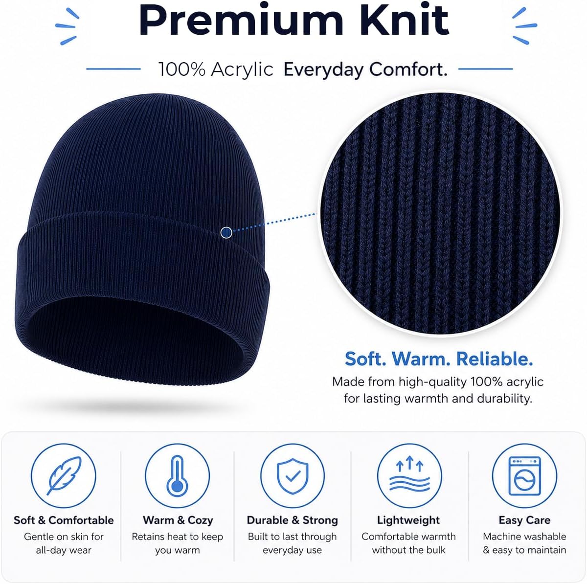 Kids Winter Beanies, 12 Pack Warm Cold Weather Hats Boys Girls Children